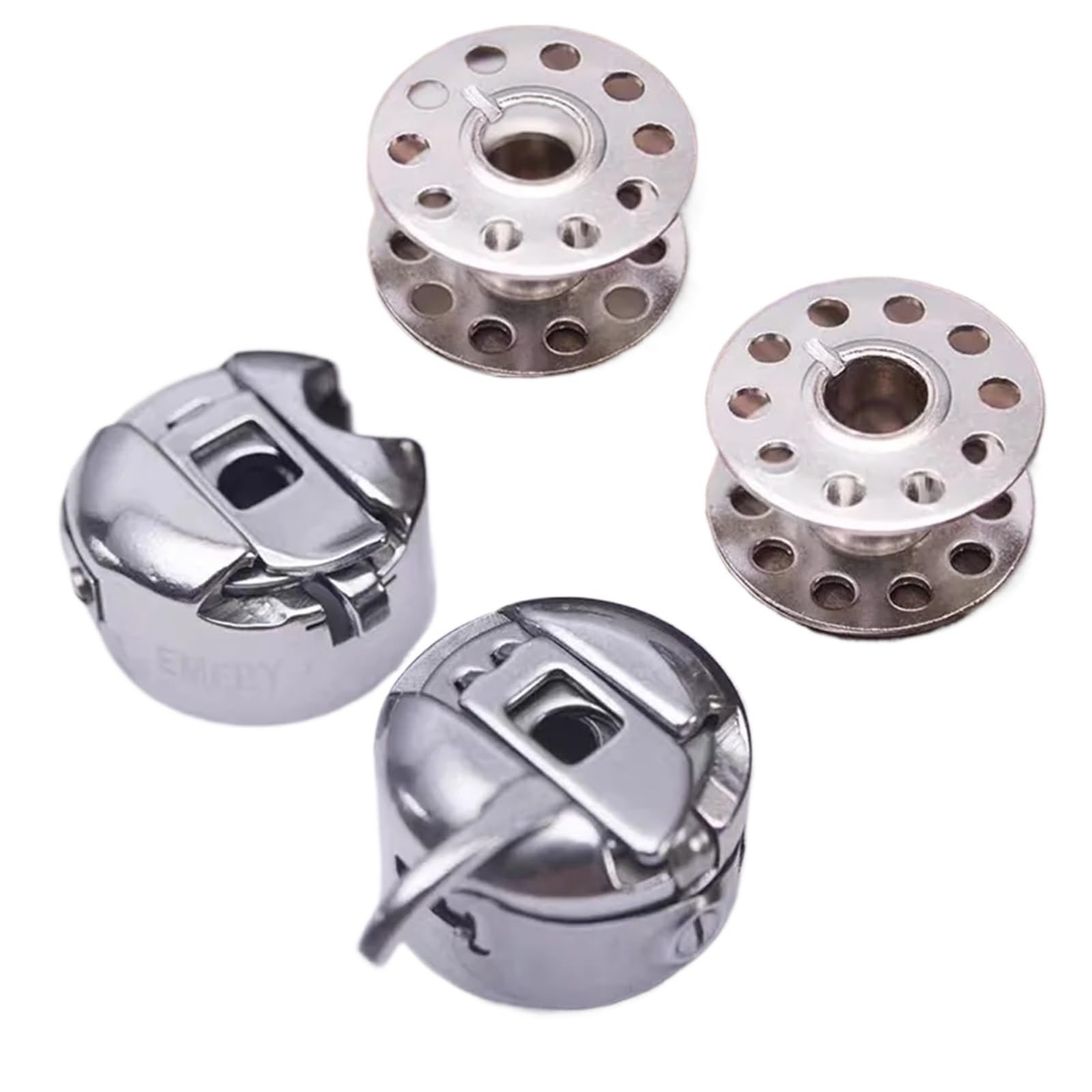bobinas de maquina de coser Caja de bobina vacía Metal for accesorios for máquinas coser industriales, herramienta bordado carrete(20Pcs B Industrial)