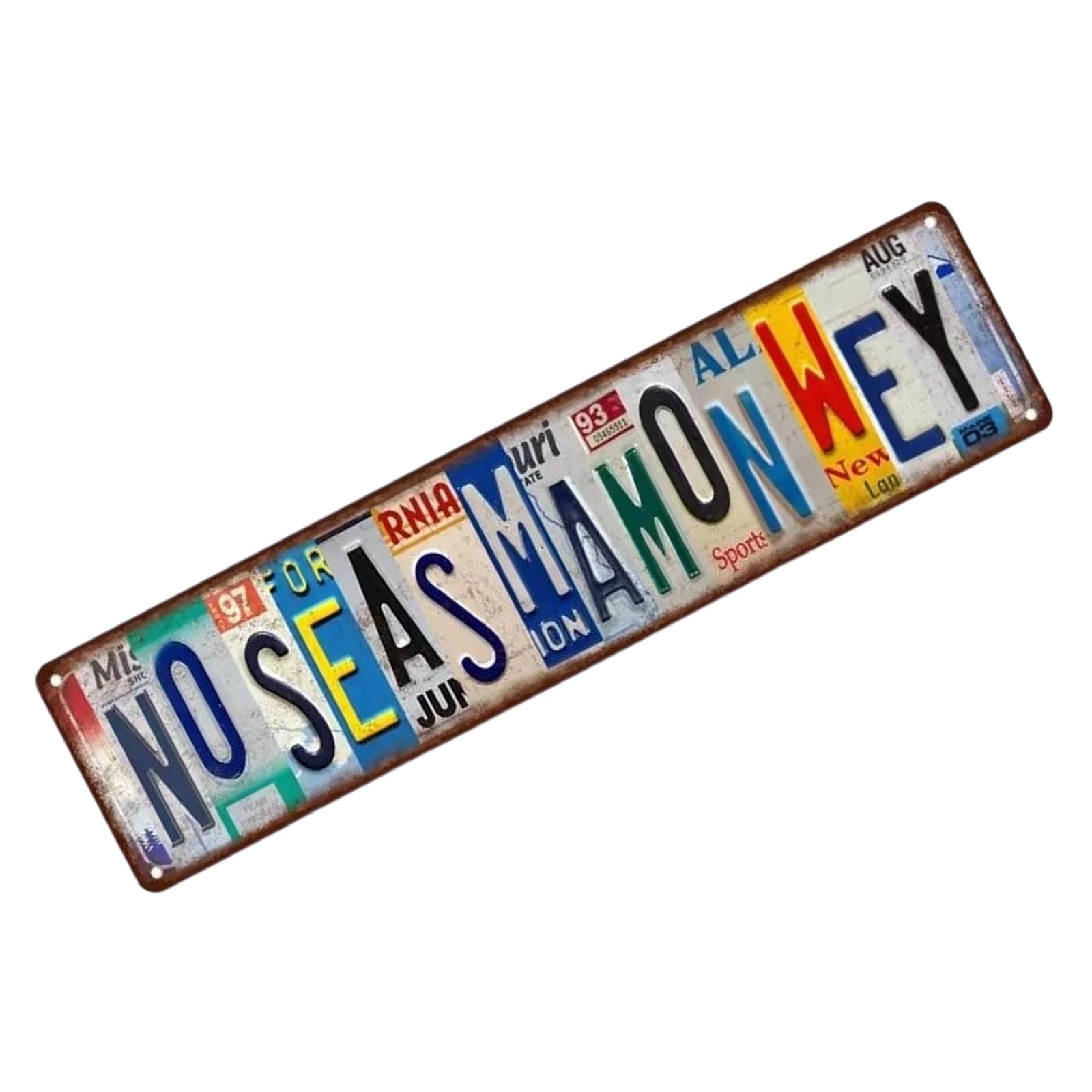 hogtnd Elegant Antique Wall Decor Sign Iron Retro Design Multicolor Metal Plaques Easy Installation for and Garden Decorations Antique Wall Sign