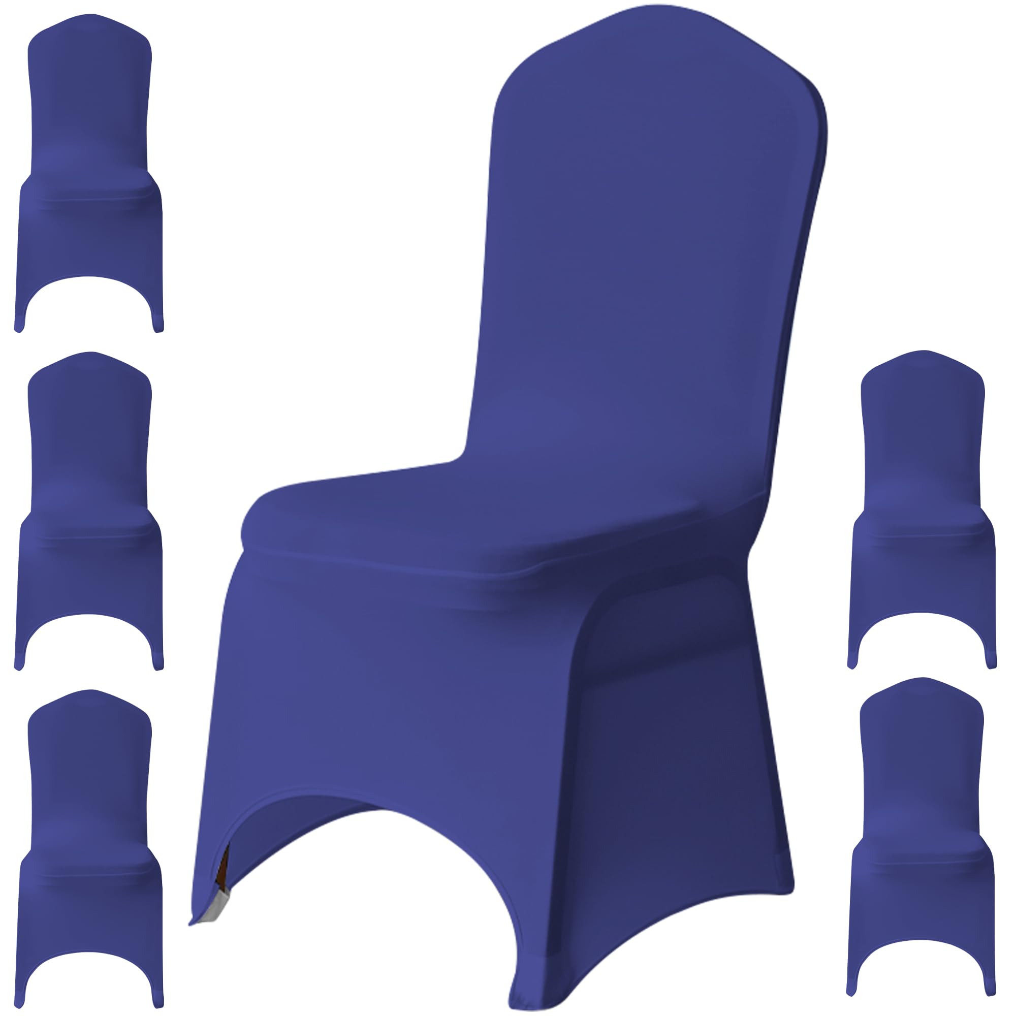 WedDecor Universal Wedding Chair Covers, 8Pcs Purple Spandex Stretch Dining Chair Slipcovers, Washable Banquet Chair Covers for Parties, Events & Celebrations — image 1