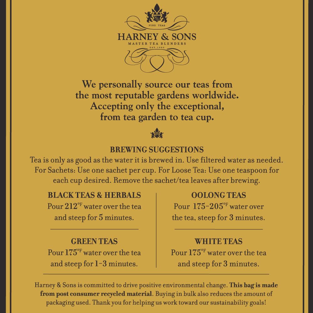 Harney & Sons DarjeelIng Tea | Sachet de 473 ml pour feuilles de thé en vrac