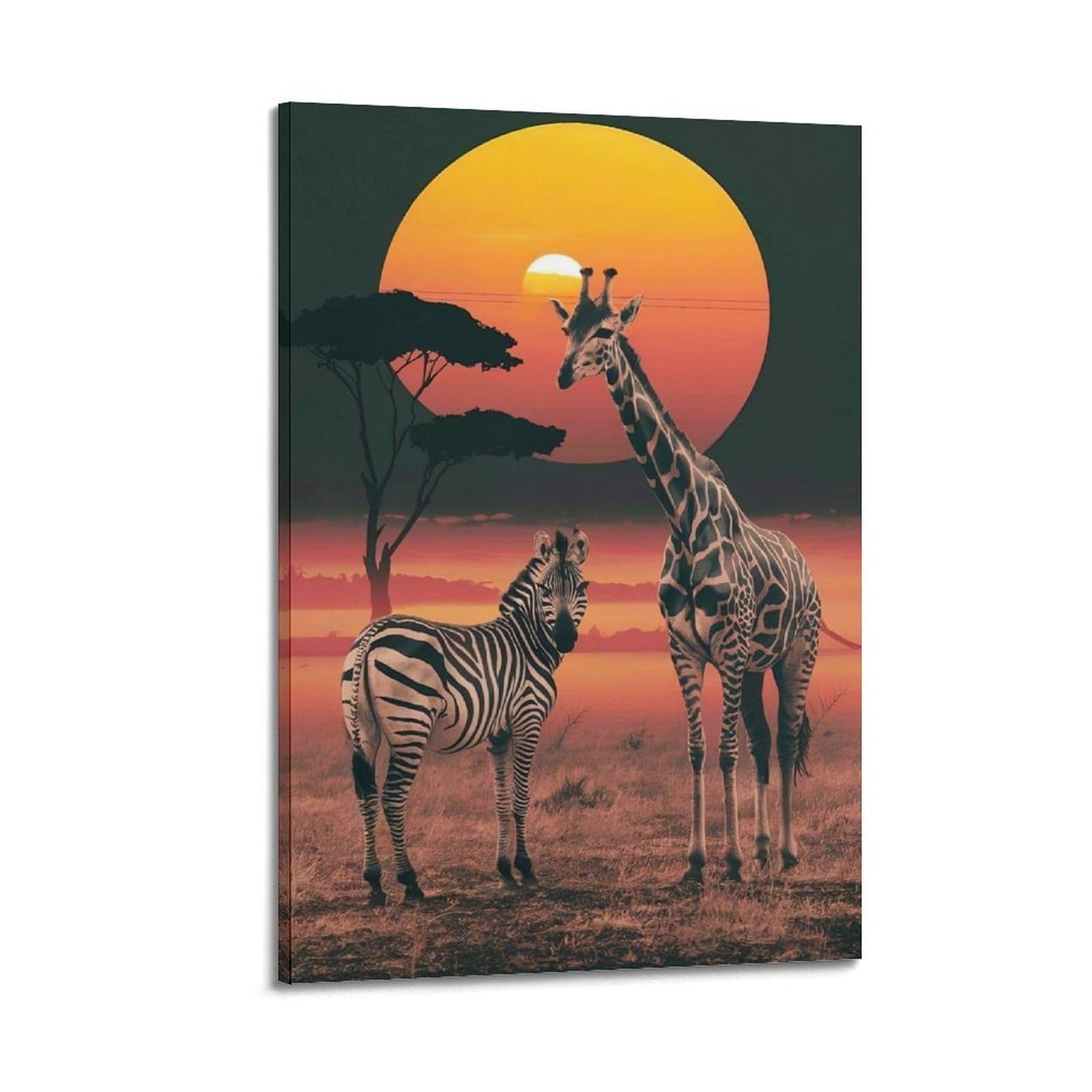 WZKTCL Animal Poster Prairie Duo Poster Decorative Painting Canvas Wall Posters And Art Picture Print Modern Family Bedroom Decor Posters 24x36inch(60x90cm)