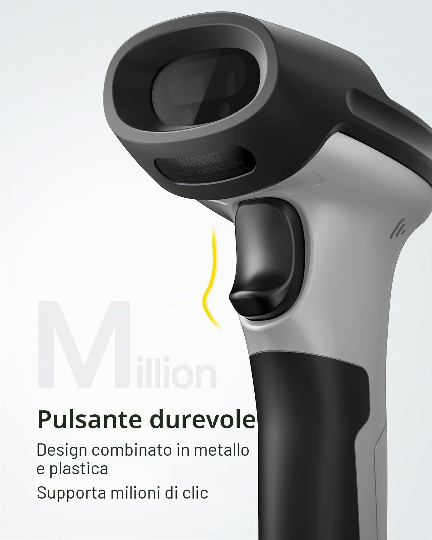 Inateck Lettore Codici a Barre Bluetooth Wireless, 180 Giorni di Standby, Portata 35m, Lettura Automatica Veloce e Precisa,BCST-70