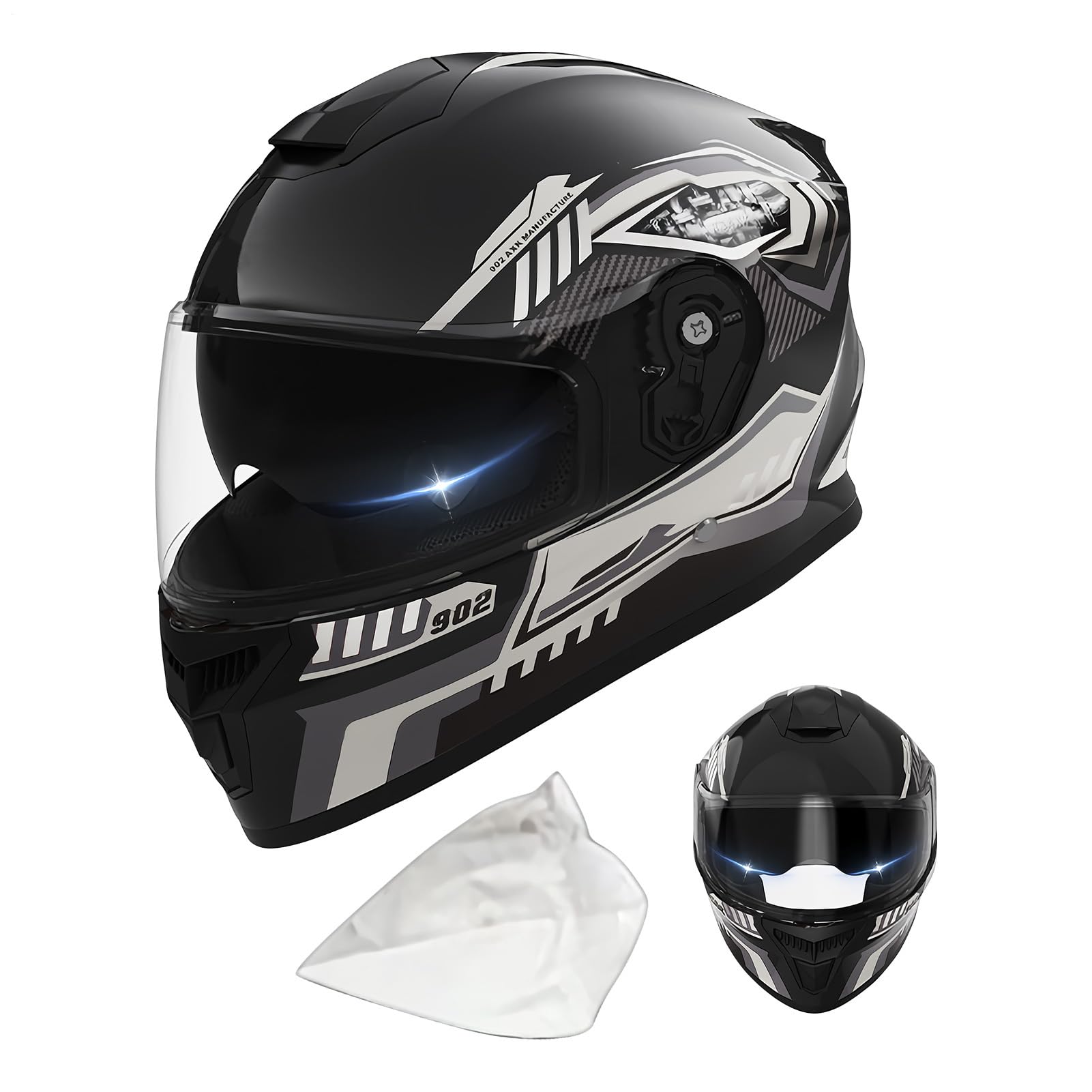 Kask motocyklowy, odporna na kolizje, maska motocrossowa, kask na całą twarz ze zdejmowanym szalikiem, na motocykl, rower, narty, śnieg, ATV, skuter, wyścigi, jazdę konną, ochronę przed zimą