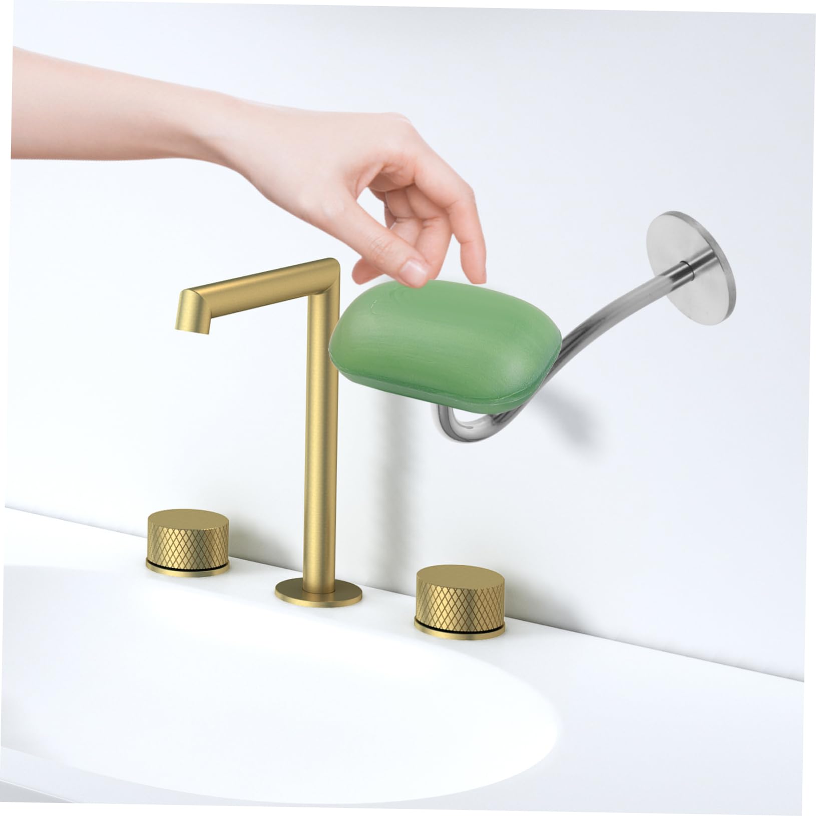 Didiseaon 3 Pezzi portasapone in acciaio inox portasapone a ventosa da bagno accessori bagno accessori per porta sapone da cucina da cucina Acciaio inossidabile