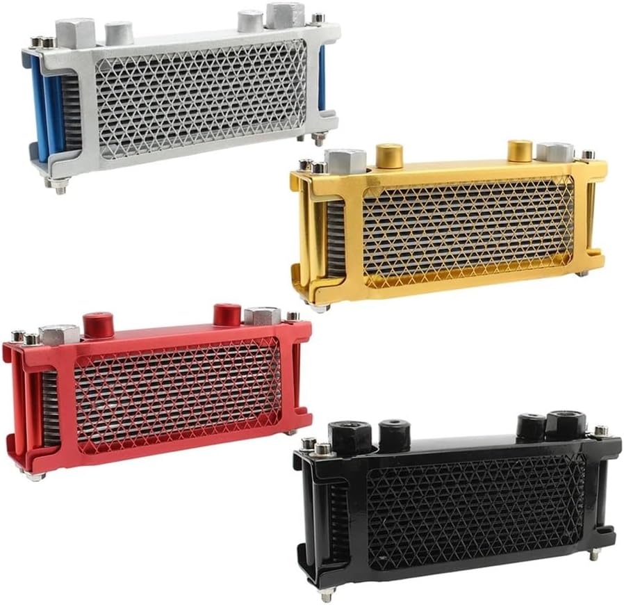 Motorcycle ATV Motorcycle Oil Radiator Car Oil Kit Compatible 50 70 90 110 125 140cc(Black-50cc-110cc-L)