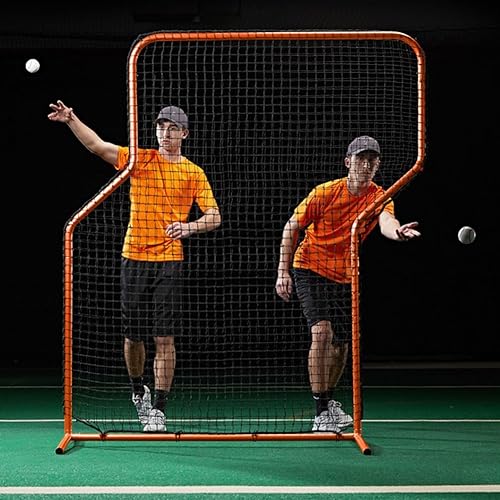 Miniatura 2 de CHAMPRO Brute - Jaula de bateo con pantalla Z con marco de acero resistente, 7 x 5 pies, color naranja