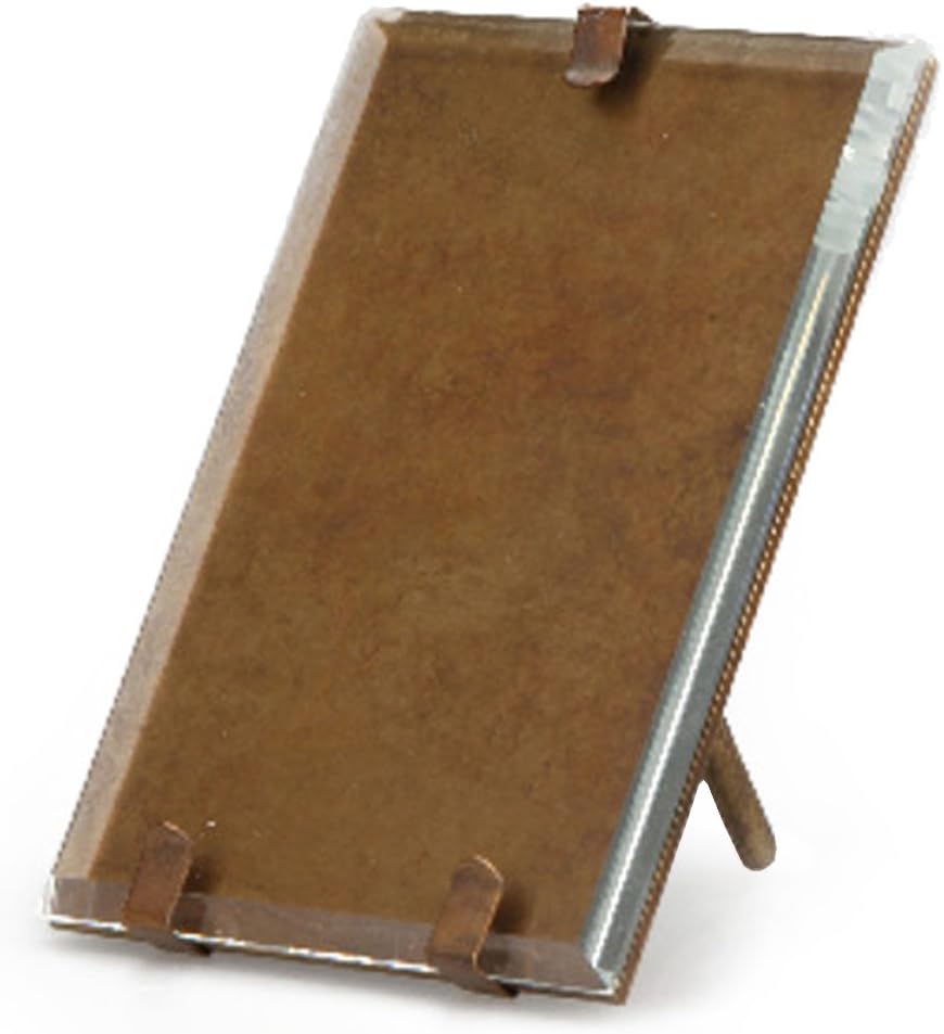 Nosaku 330081 Brass Photo Frame, Gold Brown, H3.9 inches (100 mm), W2.8 inches (70 mm), Foot Buddhist Tools