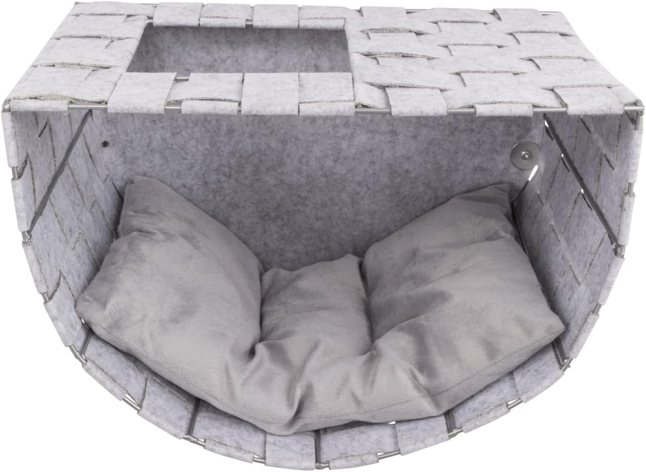 Frehi Light Gray Wall Mount Cat Tree Set with Condos and Perches