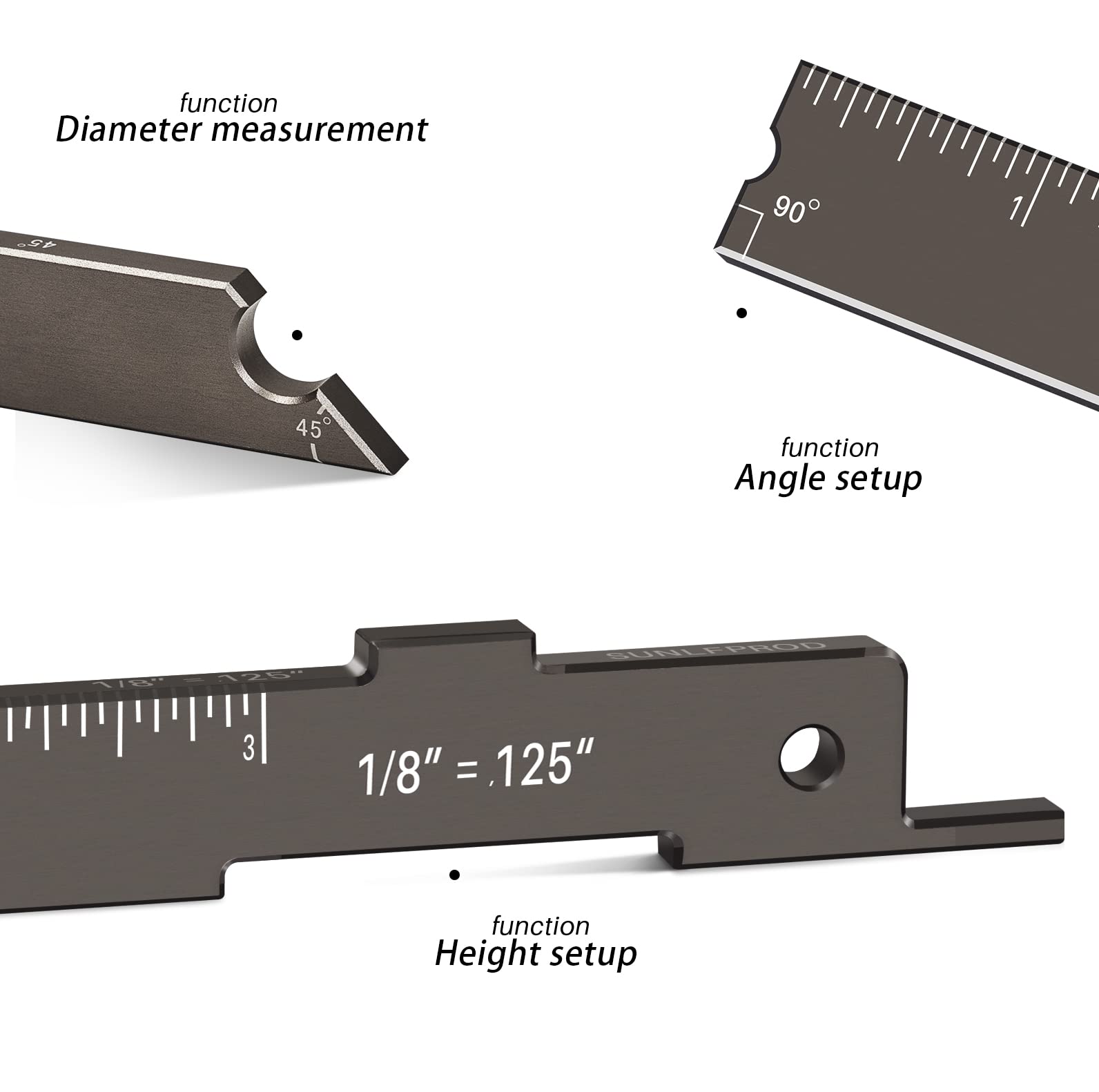SUNLFPROD Router Table Setup Bars 7pcs Aluminum