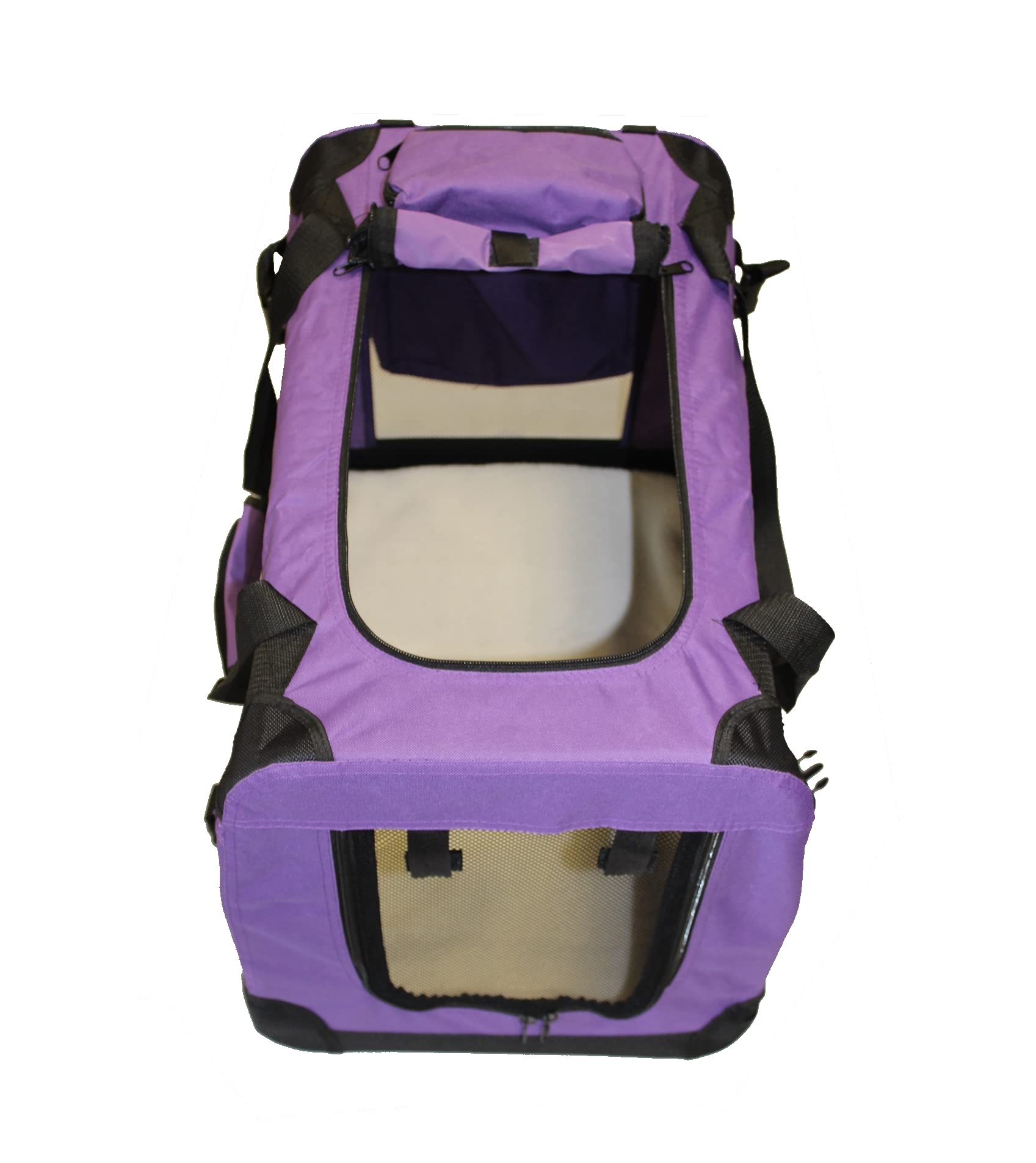 walexo Faltbare Hundebox Hundetransportbox Katzentransportbox Katzenbox (LILA, L)