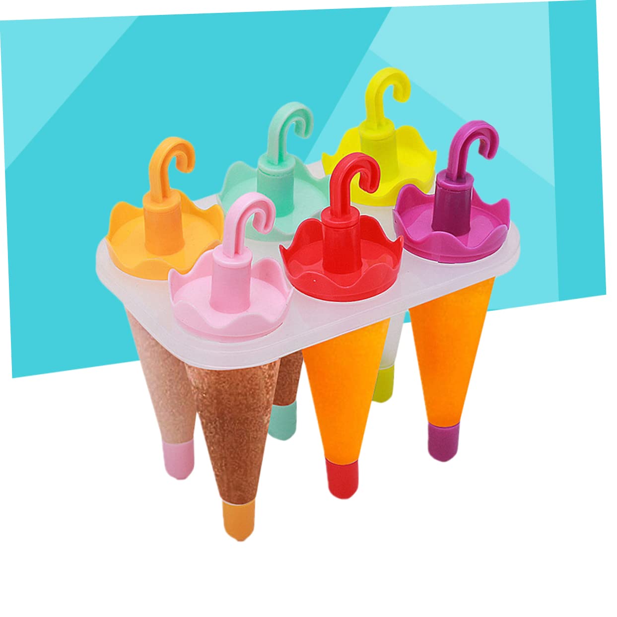 Lot De 3 Moules À Glaçons En Plastique Réutilisables Style Parapluie Pour Garçons Et Filles 6 Pièces X 3