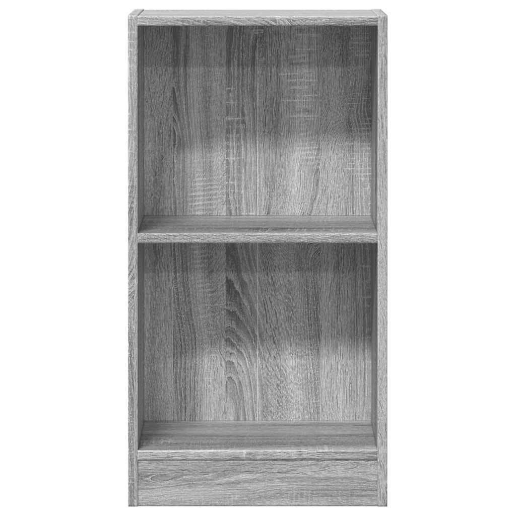 Bücherregal Grau Sonoma Holzwerkstoff 40x24x76 cm Standregal mit viel Stauraum offenes Regalsystem vielseitig als Büro Wandregal Wohnzimmer Schlafzimmer Ablage