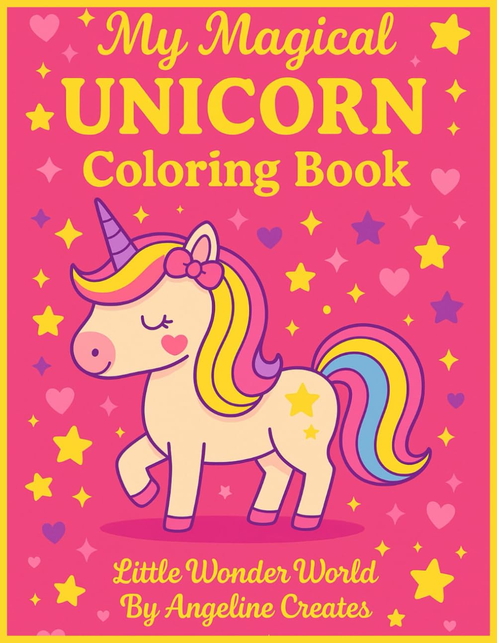 My Magical Unicorn Coloring Book: Fun & Adorable Unicorns for Little Artists (Little Wonder World By Angeline Creates)