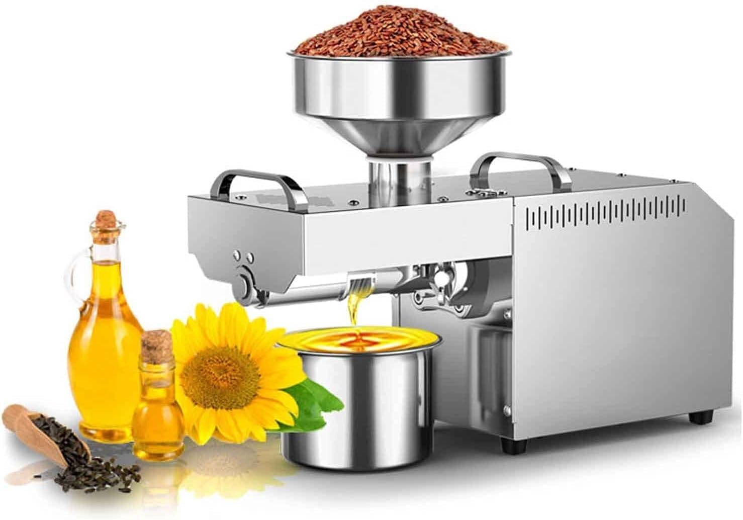 Presse à huile automatique inox 220V extracteur à chaud et froid