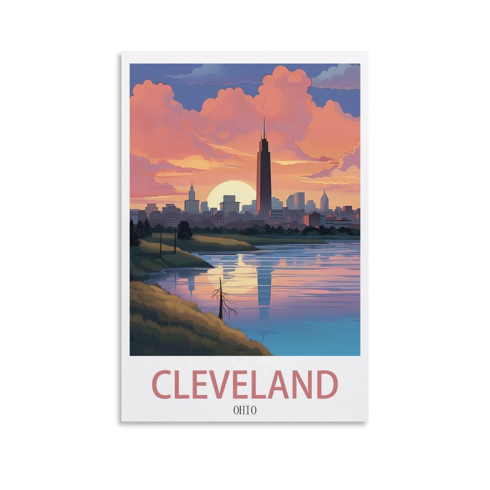 Casse-tête pour Adultes 2000 Casse-tête Cleveland Ohios pour Jeux d’activités familiales Difficiles Casse-tête DIY pour la décoration intérieure 70x100cm