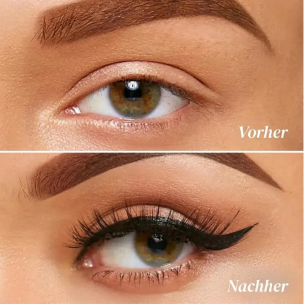 Aluvéa Eyeliner-Stift Wasserfest & Schweißfest, Schnell Trocknend Eyeliner Stempel Set - Natürlich, Lang Anhaltend, One - Touch - Formung - Augen Make - Up Tool für Party & Unterwegs