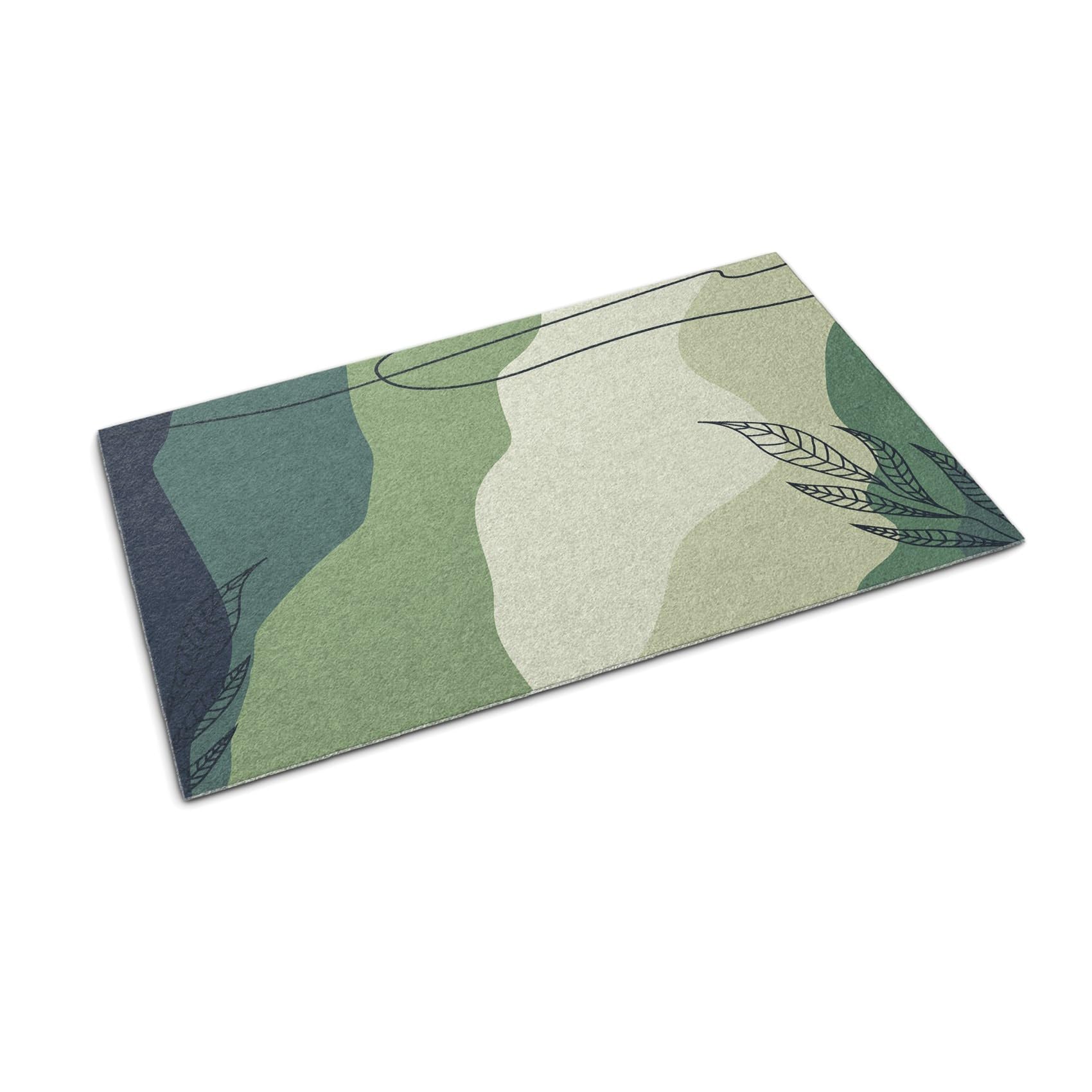 Paillasson pour balcon et terrasse Tulup vert pastel 60x40 cm résistant