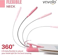 Vista 4 de VAVOFO - Lámpara de lectura recargable para leer en la cama para niños, 7 LEDS con luz blanca cálida de 9 niveles, lámpara de cuidado de ojos