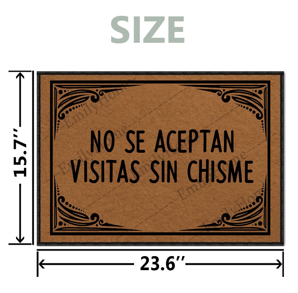 ZUYOENCO Doormat, ISSA Whole Lotta Plants in This muhfucka, Funny Welcome Mat, 23.6X15.7 Inch, Green: No Se Aceptan Visitas Sin Chisme