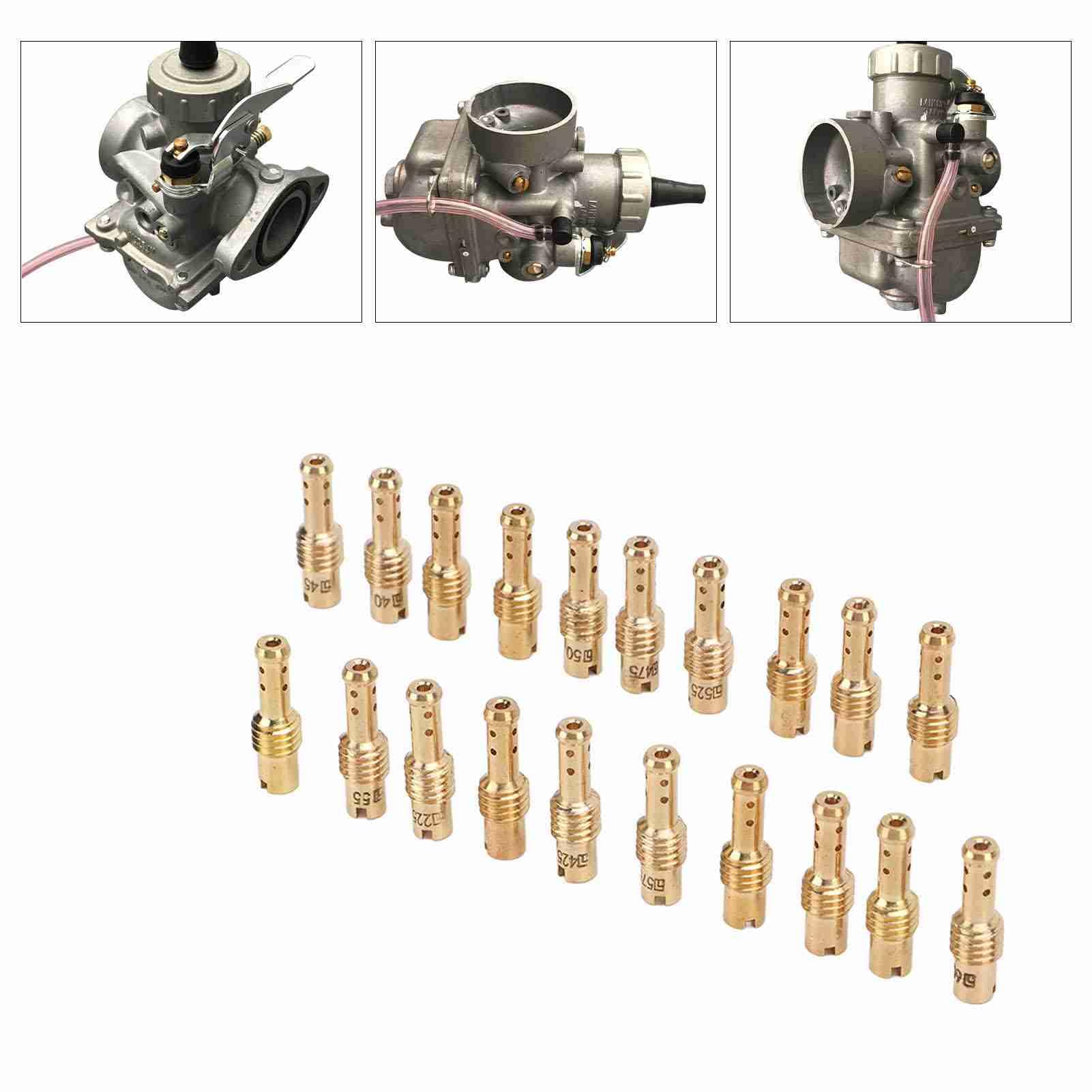 20 Sztuka Gaźnika Główny Zestaw Powolnych Dysz Pilotowych Zestaw Wymienny 12.5-60 Metalowe Wymienne Powolne Dysze Pilotowe do MIKUNI VM TM TMX