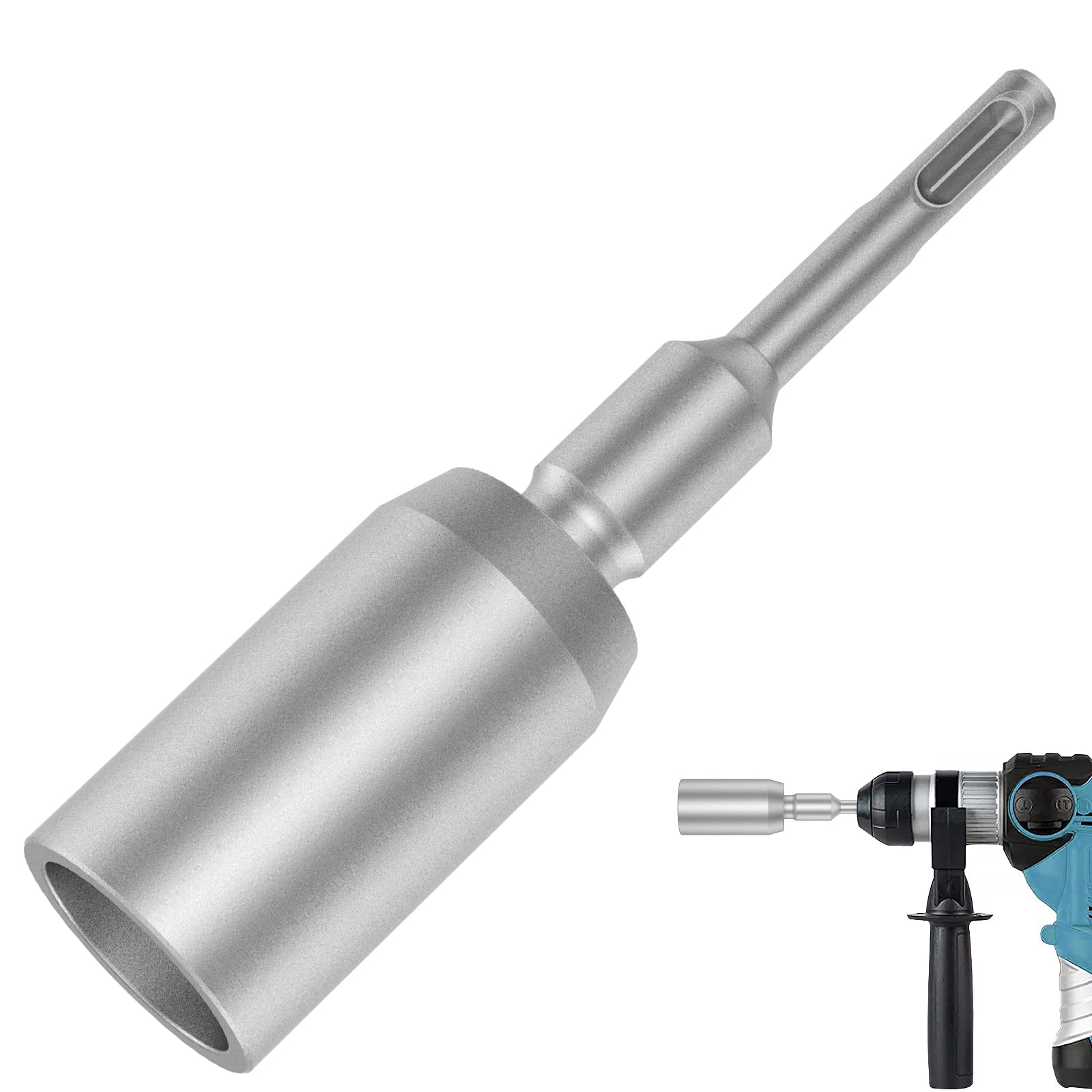 Destornillador de varilla de tierra, 30/45/65 mm, herramienta de destornillador de barra de tierra SDS-Plus de alta resistencia, barra de taladro de martillo duradera, destornillador de broca de acero