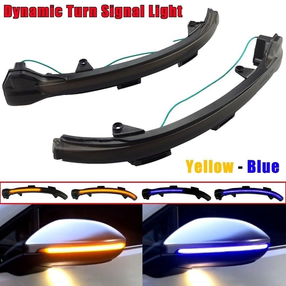 Direzione Dinamico Indicatore per Golf 7 GTI R GTE GTD MK7.5 2013-2019 2 Pezzi LED Dinamico Specchietto Retrovisore Laterale Lampeggiatore Indicatore di Direzione