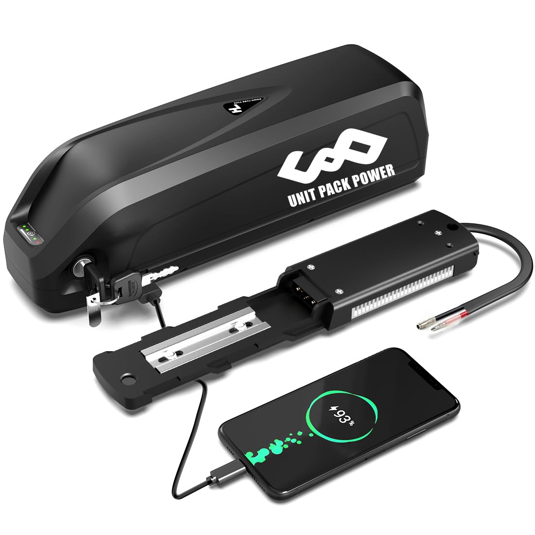 Batteria per bici elettrica 36V 15Ah da montare sul telaio - Hailong Batteria agli ioni di litio per motori 250W 500W