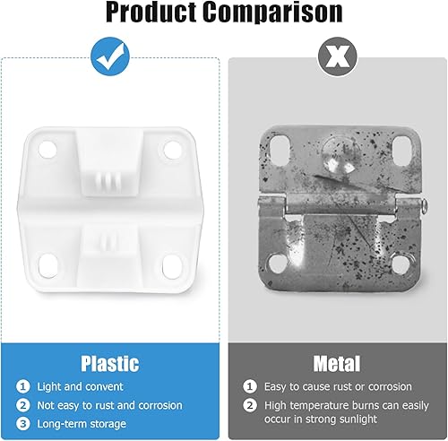 Miniatura 4 de Ancable Bisagras de refrigeración  Paquete de 6 bisagras de plástico de repuesto mejoradas con 24 tornillos para enfriadores Coleman