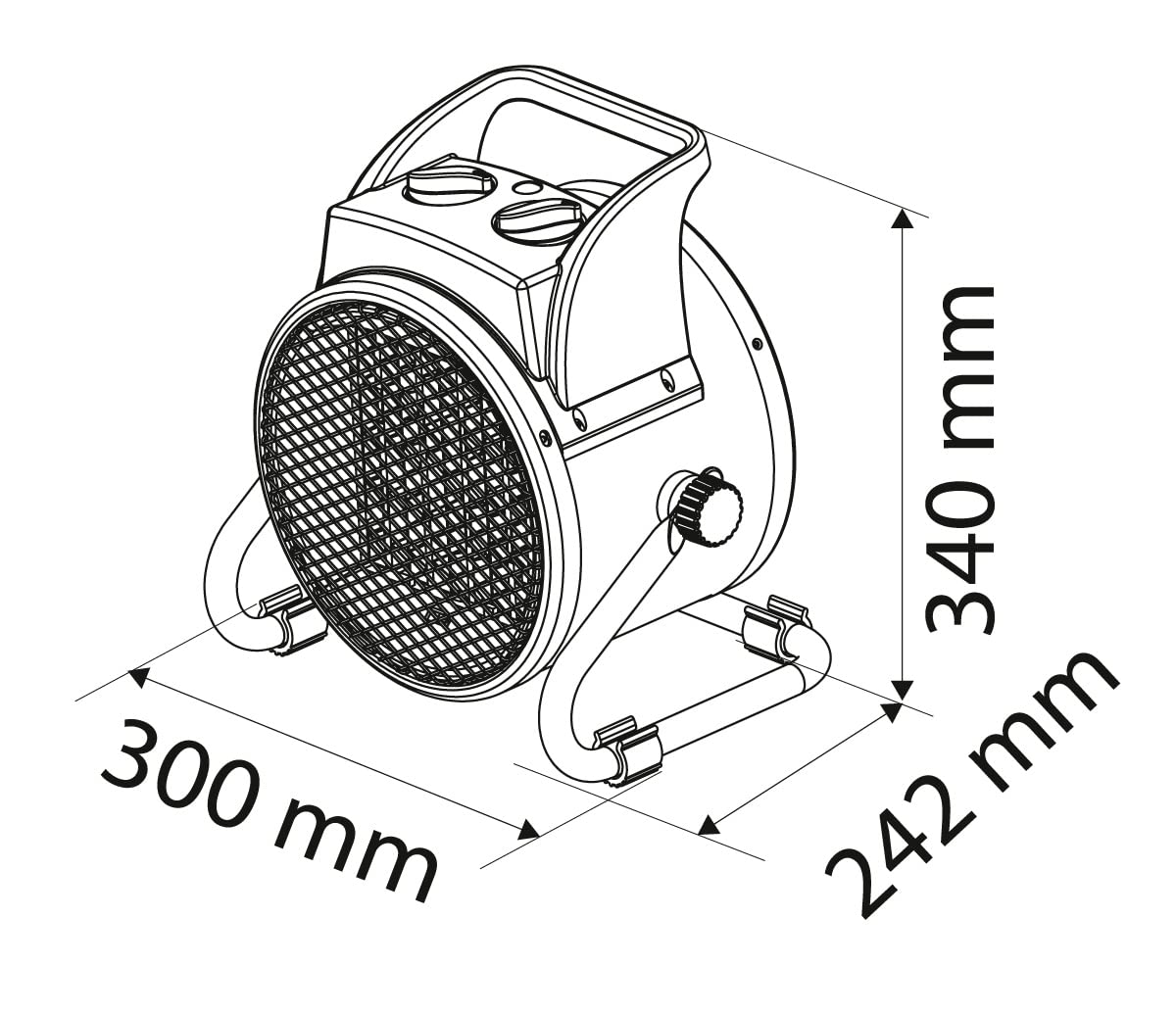 NEO TOOLS Elektrische Heizung PTC 5kW Keramik Heizelement mit Ventilator