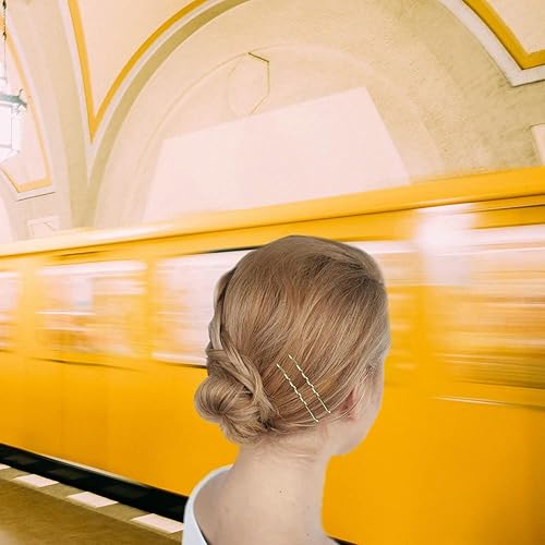 Miniatura 81 de YINGFENG - 220 pines de 1.38 pulgadas de color gris plateado con caja de metal, pequeños alfileres de pelo para moños, horquillas de pelo gris