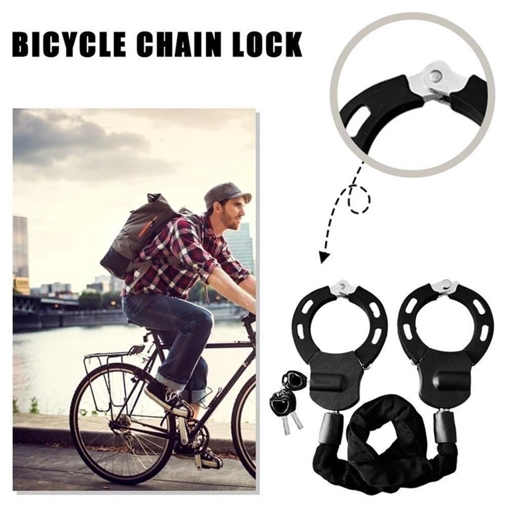 Lucchetto a Catena di Sicurezza for Bici da Strada MTB con Chiavi Lucchetto antifurto for Bici Lucchetti ad Alta Sicurezza Accessori for Ciclismo for Scooter elettrici