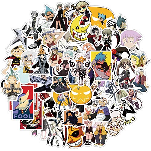 Soul Eater Stickers| 50 Pcak | Vinyl Waterproof Stickers for Laptop,Bumper,Water Bottles,Computer,Phone,Hard hat,Car Stickers and Decals,Adults Kids Teens for Stickers(Soul Eater)