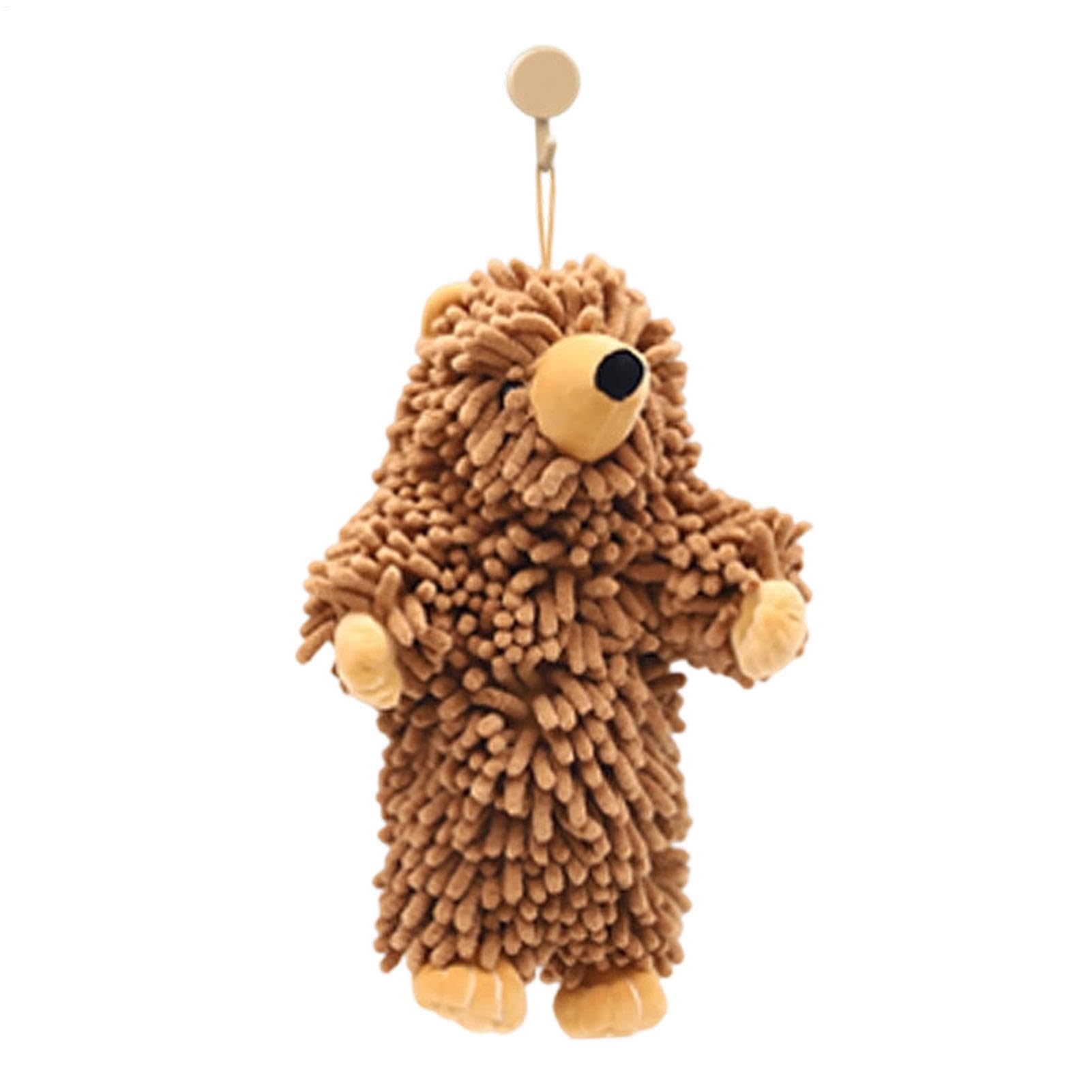 Toalla de mano absorbente de chenilla tipo bola de oso decorativa para aseo