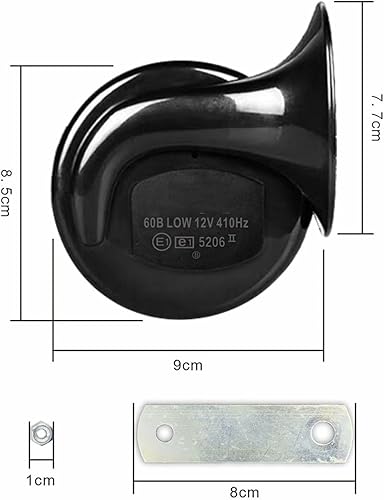 Miniatura 4 de Bocina de aire súper fuerte, 2 piezas de 12 V, 800 dB, bocina de caracol universal para automóvil, decibelios ultra altos, altos y bajos, bocina