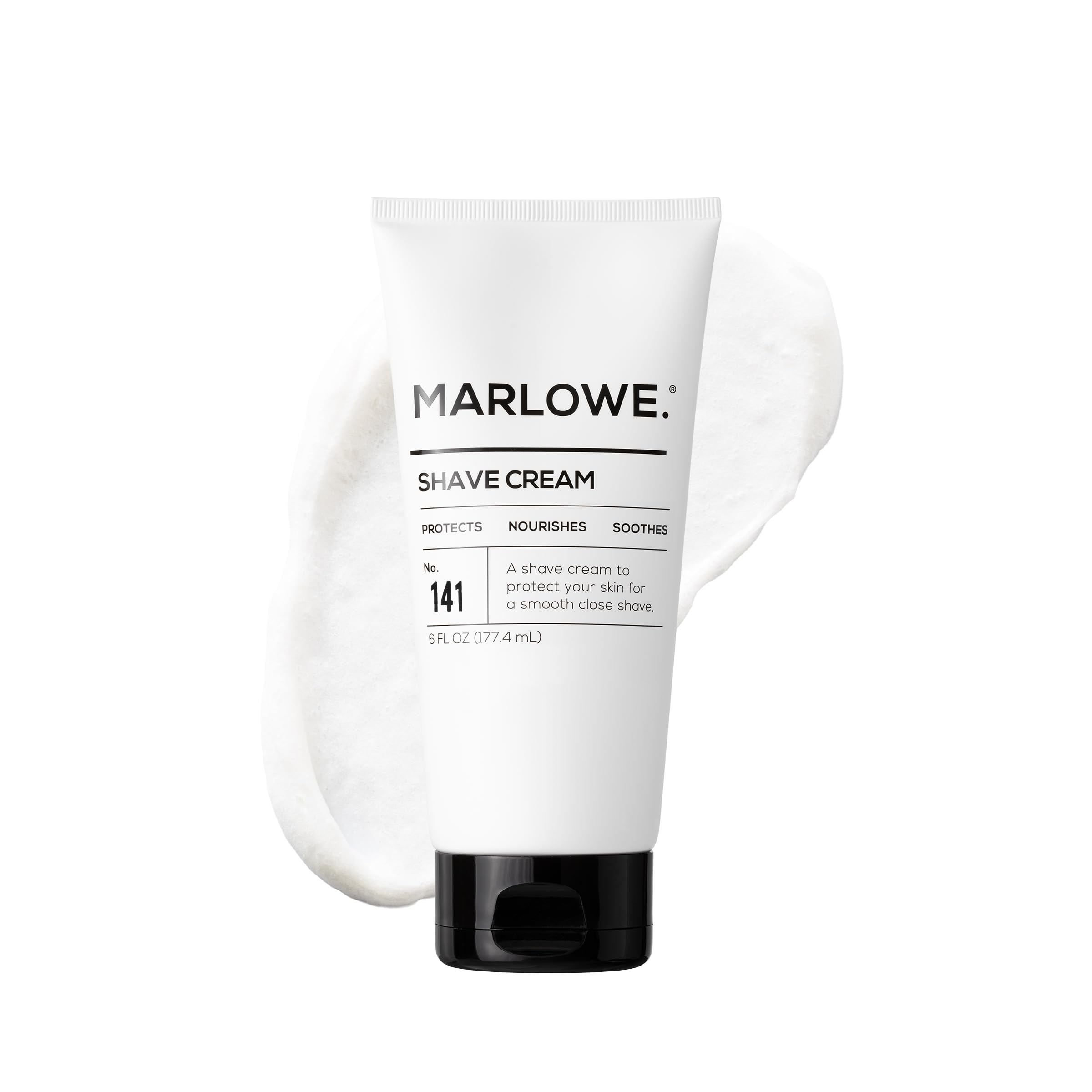 MARLOWE. No. 141 Shave Cream 6 oz, Conditioning Shaving Cream with Shea Butter & Coconut Oil, Smooths & Protects for a Close Shave, Aloe Citron Scent