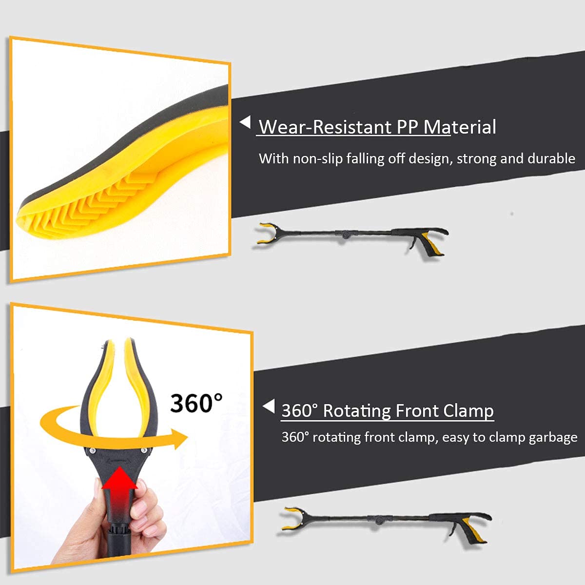 Greifer-Greifwerkzeug, 80 cm Müllsammler-Upgrade for ältere Menschen, leichte, extra lange, praktische obere Müllklaue, Greifhilfe for Müll und Abfälle – Armverlängerung