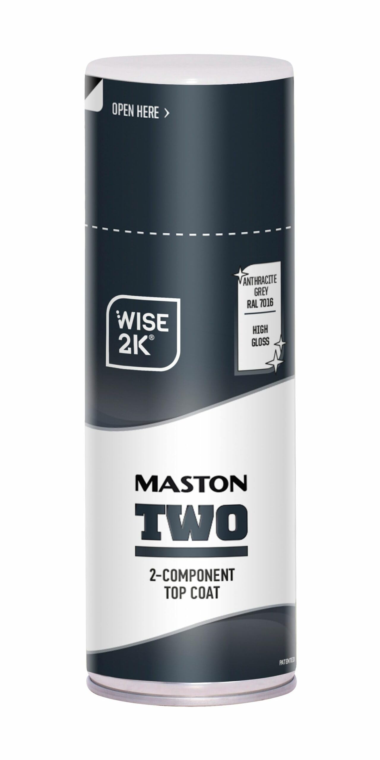 Maston Spray Paint 2K Two High Gloss Anthracite Grey RAL7016 400ml
