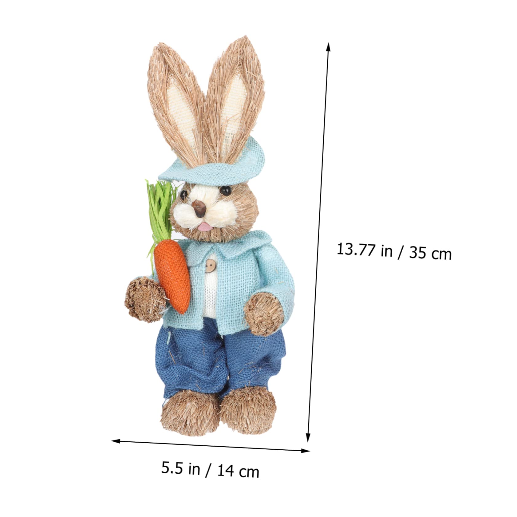 Alipis 2 Set Coniglio Di Paglia Fatto A Mano Cibo Per Conigli Arredamento Di Animali Di Natale Fare Rifiuti Il Coniglietto Di Pasqua È Accalcato Tratta Cavia Cotone 2 Pezzi * 2