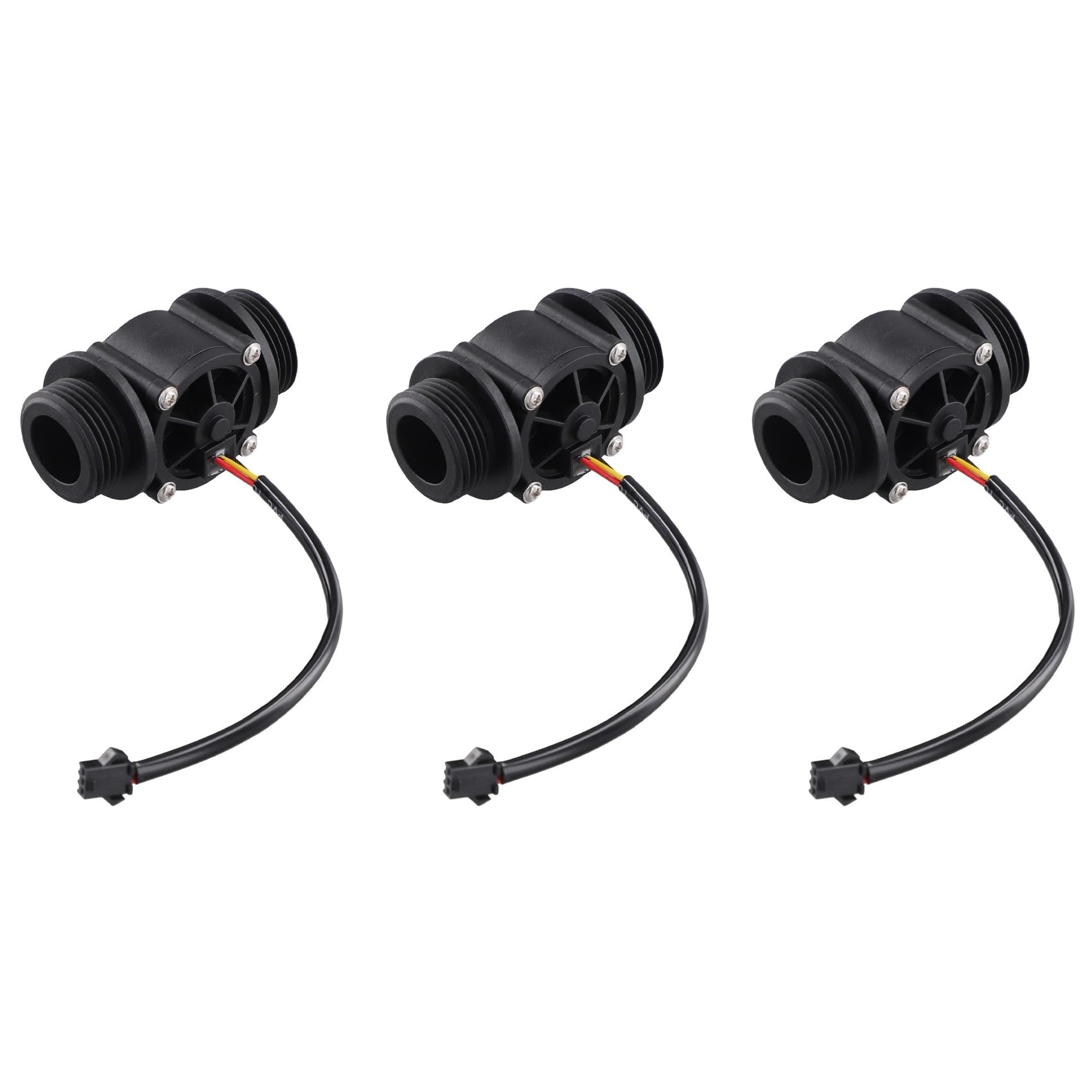 Jnchdghwa Black 3X Dn25 Fs400a G1inch Water Sensor Hall Flowmeter Meter Counter 2-60L/Min 1.75Mpa