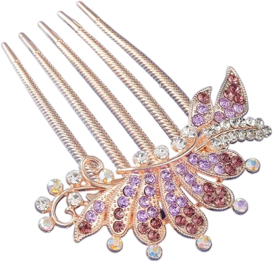 Wedding Hair Comb Hair Side Comb Hair Comb Clip Rhinestones Hair Side Comb Bridal Wedding Hair Hair Clip Comb Women Hair Side Combs Hair Accessories Bridal Hair Comb Pins Side Comb (Color : OneColor