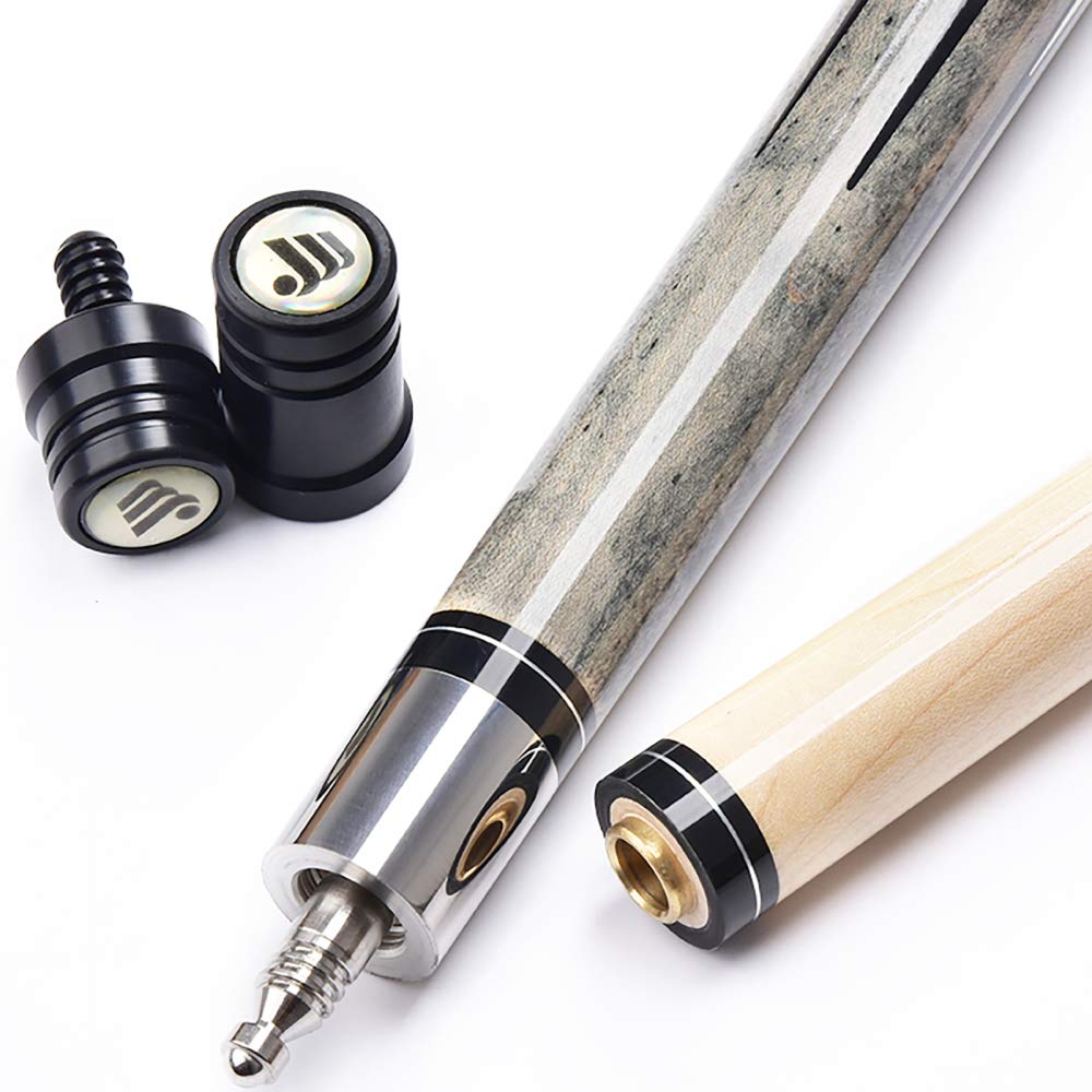 1/2 Ahorn Snooker Cue,12,75 Mm Spitze 32,5 Mm Griff,Handgefertigtes Billard Queue mit Softcase/Hardcase,ZubehöR Inklusive/B / 147cm