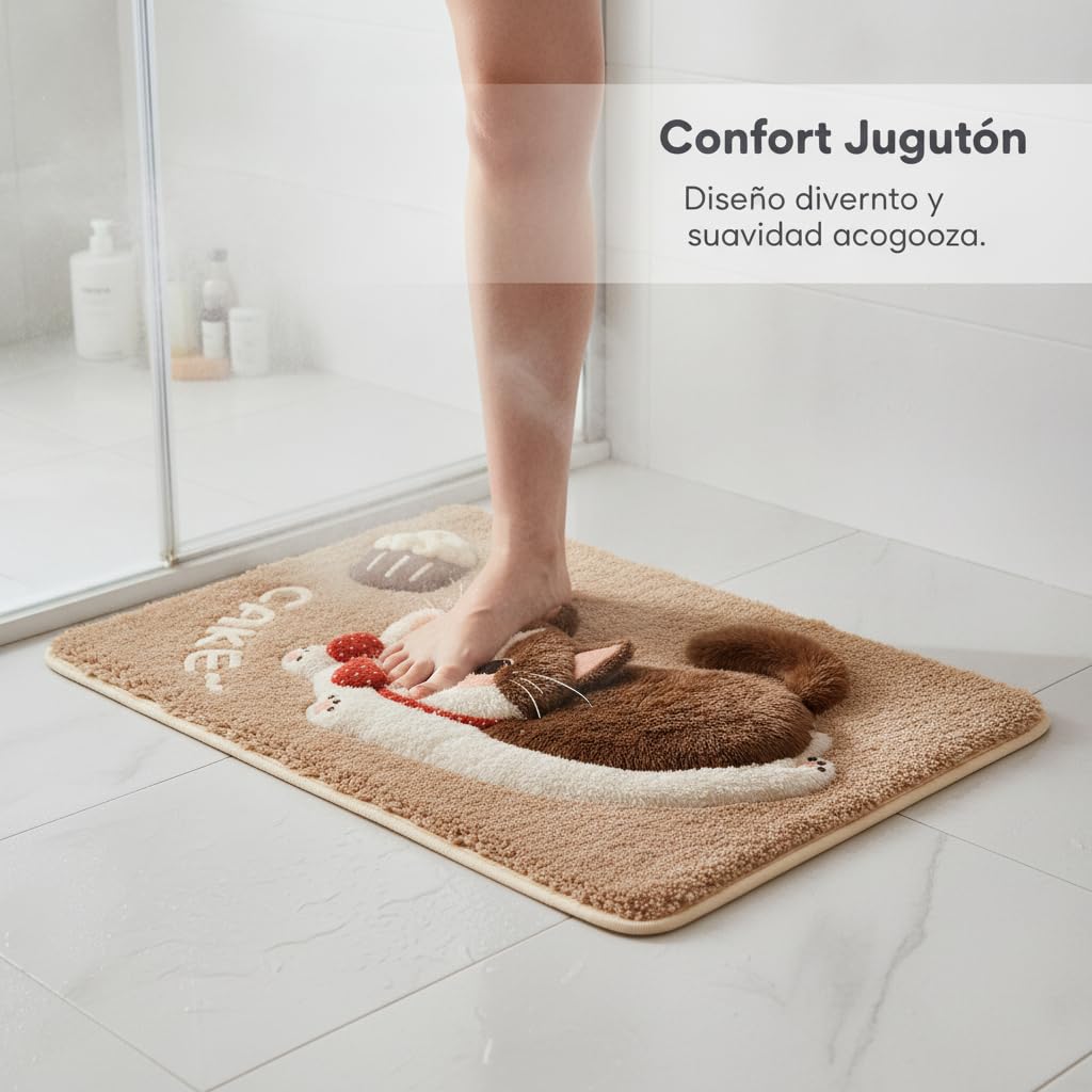 Tapis Bain Absorbant Antidérapant, 60x90cm