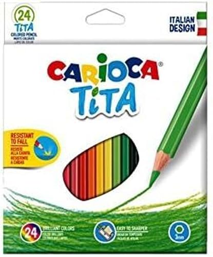LAPICES de Colores Carioca TITA Hexagonal Estuche de 24