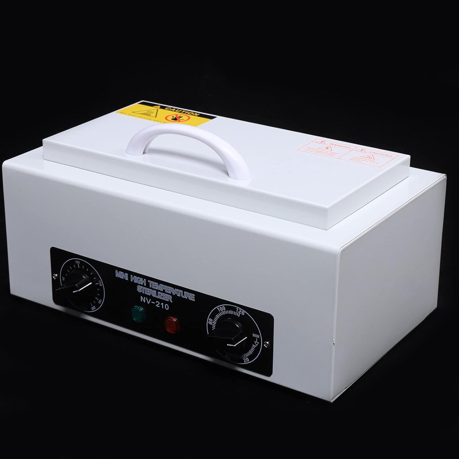 Dry Heat Sterilizer Cabinet 1.5L High Temperature Sterilizer Box with 120 Minutes Adjustable Timer 110V 300W Salon Hairdressing Tool Equipment for Nail Tool Spa Pedicure Tools
