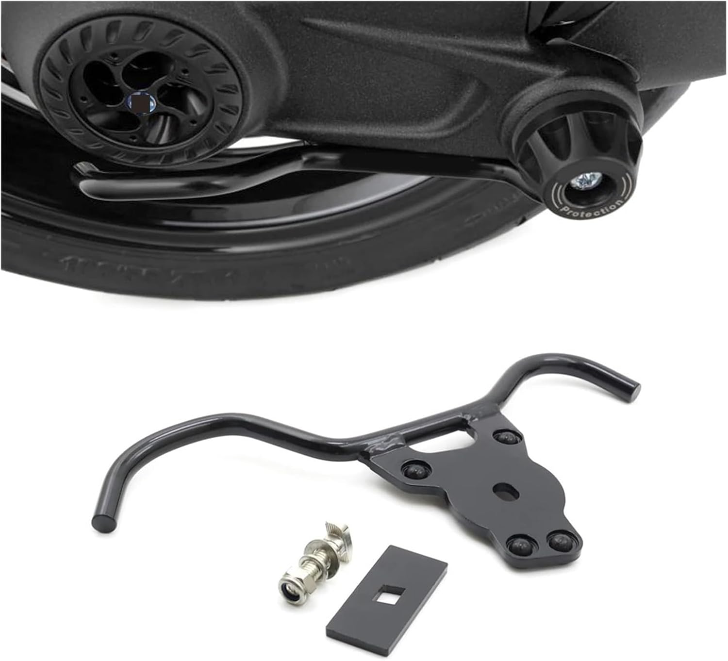 RNINET Rear Wheel Drive Shaft Frame Protection Compatible with R Nine T 2014-2023 R1200GS R 1200 GS ADV 2008-2013(Black)