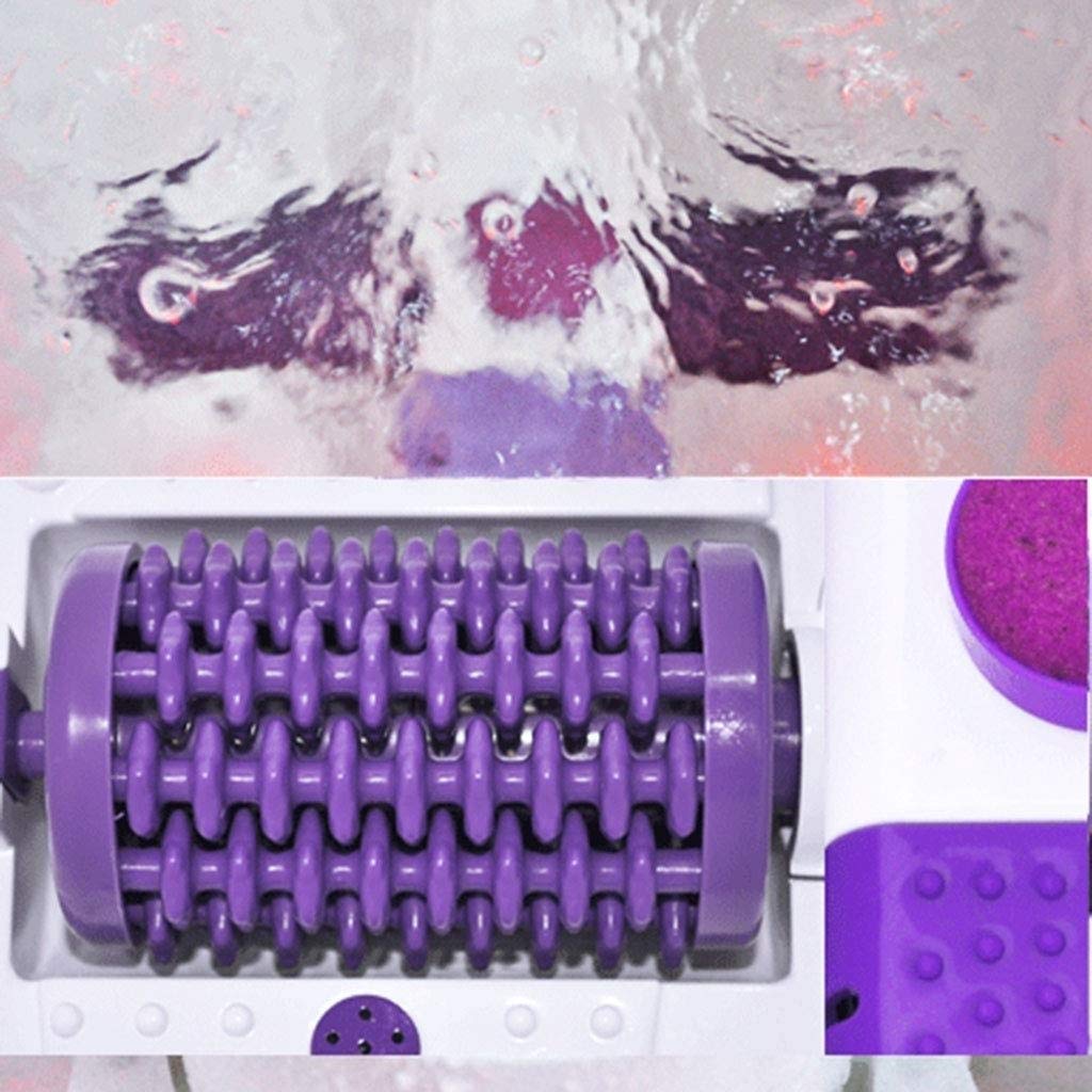 HMTE Massaggiatore Foot Spa - Bagno riscaldato, rulli massaggianti Automatici, Vibrazione, Bolle, Controllo Digitale della Temperatura Regolabile