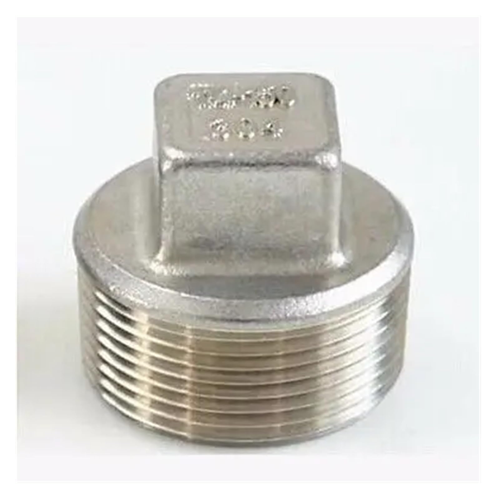 3/4"" BSP Male Threaded Connection 304 Stainless Steel Pipe Fitting Countersunk Square Head Operating Pressure 2.5 Mpa