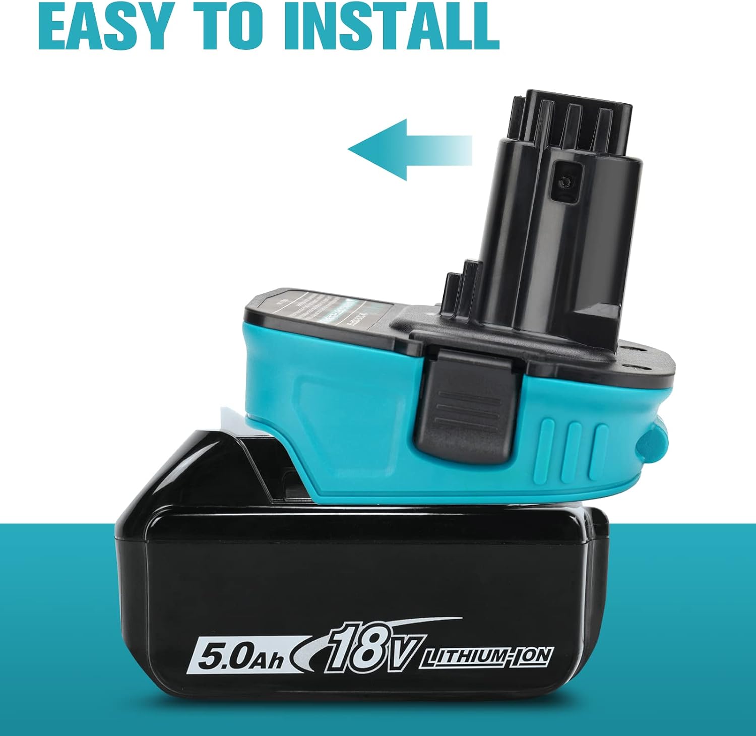 Ecarke Battery Adapter Compatible with Makita 18V Battery to Dewalt 18V Nickel Electricity,Lithium Battery Convert for CA1820 18V DC9180 DC9096 Tool Use