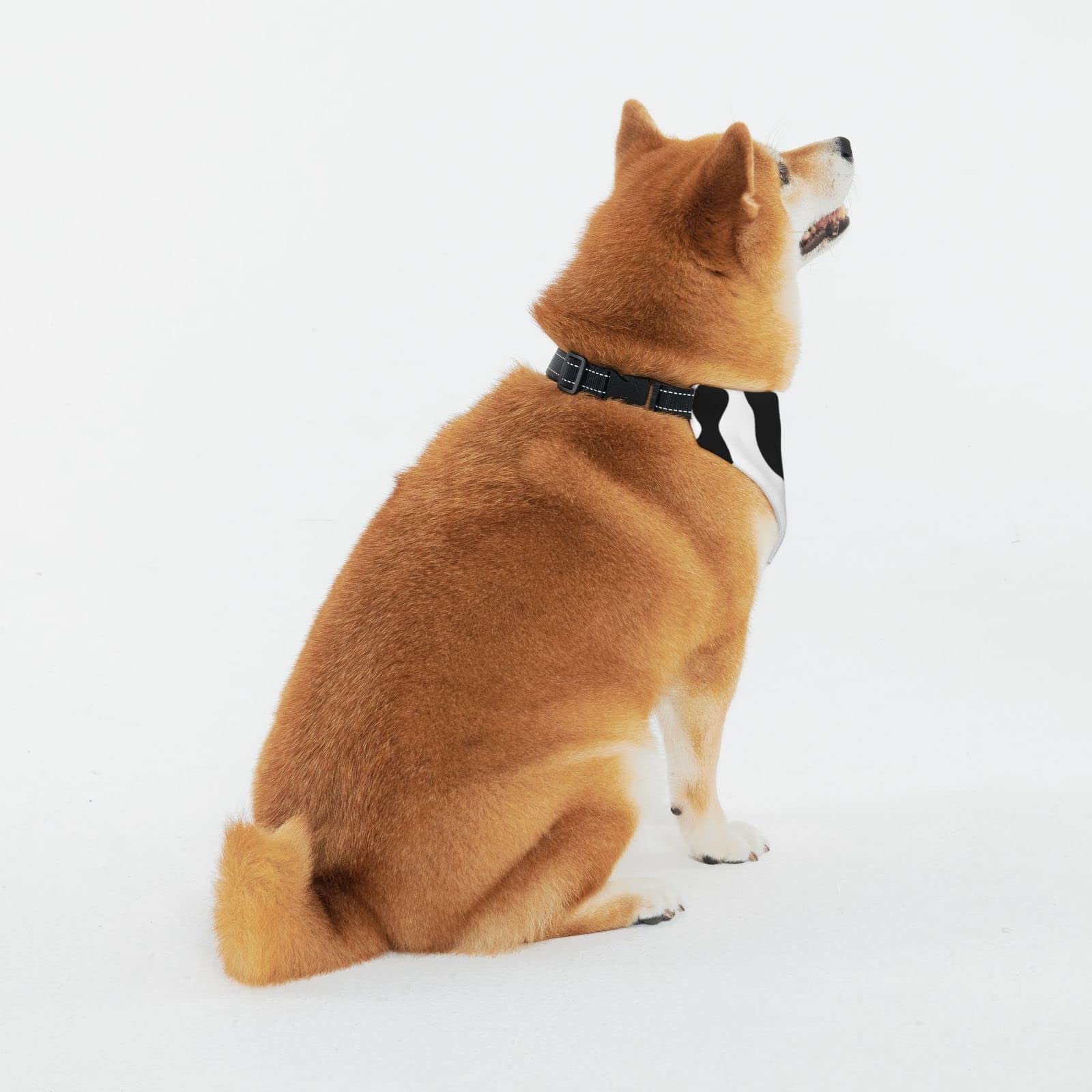 Amazon | ペットバンダナ 動物柄 牛柄 黒と白 犬猫用バンダナ 三角