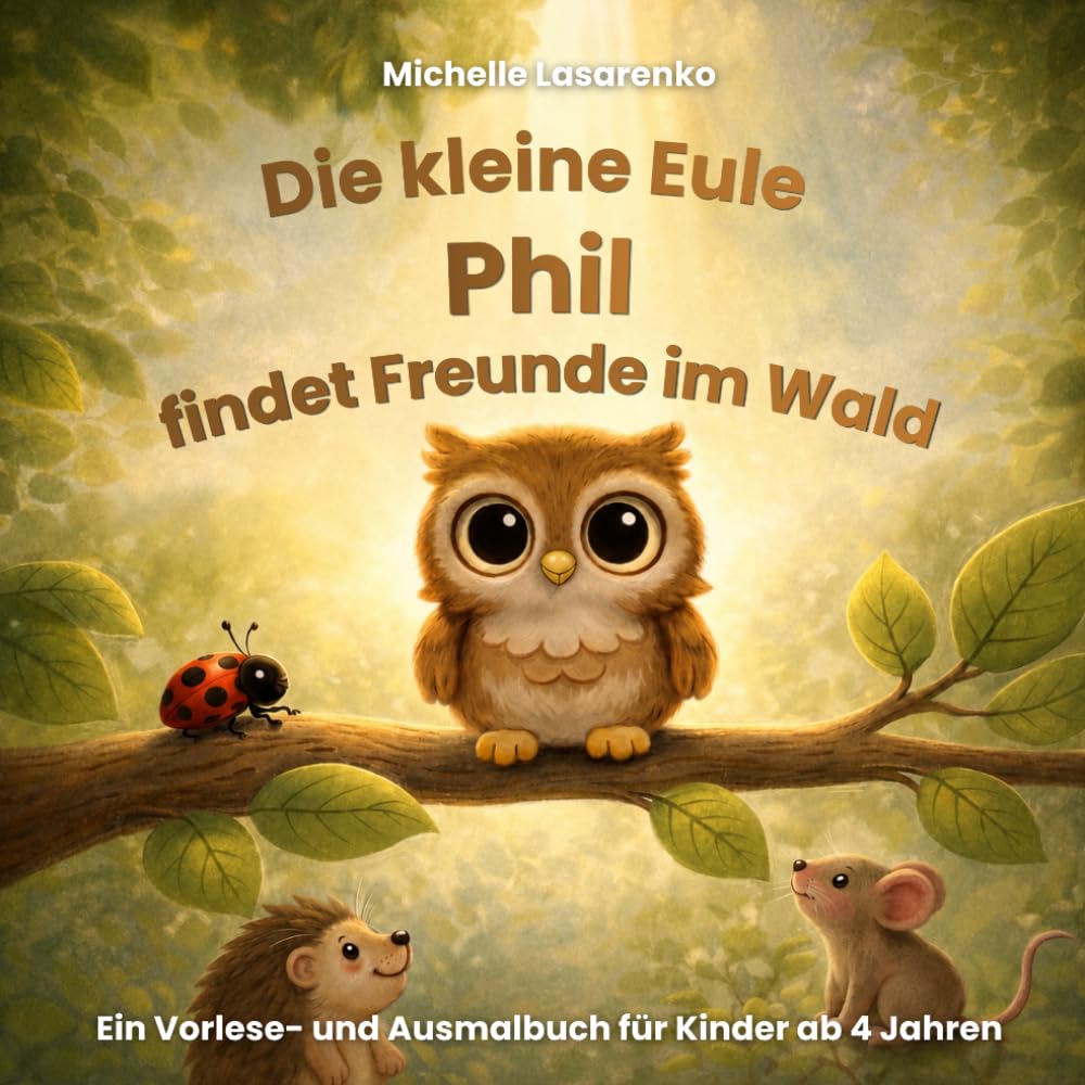 Die Abenteuer der kleinen Eule Phil - Ein Lese- und Ausmalbuch: Eine Geschichte über Helfen, Freundschaft und das Dazugehören